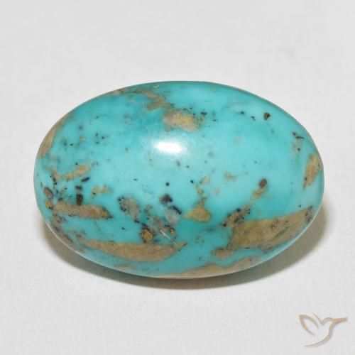 33.66ct طبيعي أخضر مزرق متوسط فيروز, بيضوي, غير شفاف