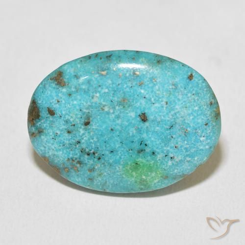 27.65ct طبيعي أزرق مخضر متوسط فيروز, بيضوي, غير شفاف