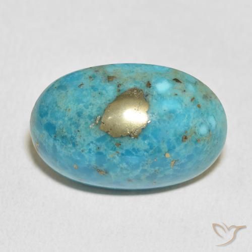 24.53ct طبيعي أزرق مخضر متوسط فيروز, بيضوي, غير شفاف