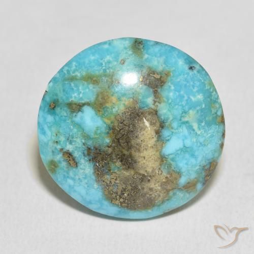 27.22ct طبيعي أخضر أزرق فيروز, دائري, غير شفاف