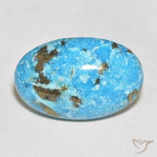 33.26ct طبيعي ازرق مخضر فيروز, بيضوي, غير شفاف