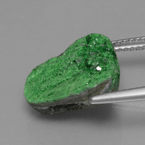 عقيق يوفاروفيت دروسى Deep Earthy Green طبيعي، فانسى، 9.00 قيراط، غير شفاف