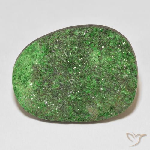47.54ct طبيعي أخضر متوسط عقيق يوفاروفيت دروسى, فانسى, غير شفاف