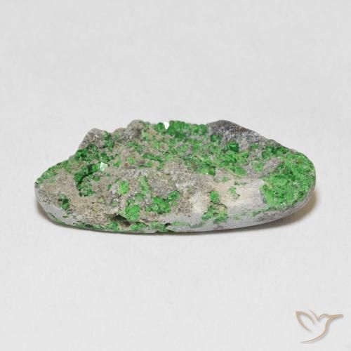عقيق يوفاروفيت دروسى Deep Earthy Green طبيعي، فانسى، 18.60 قيراط، غير شفاف