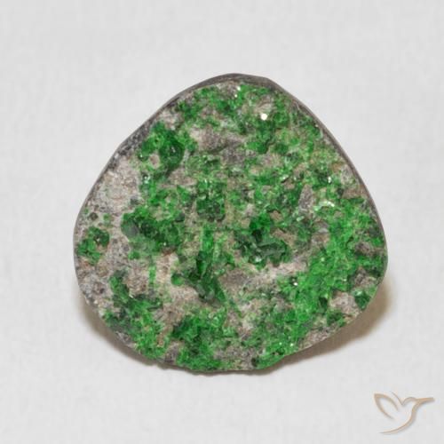 9.44ct طبيعي Deep Earthy Green عقيق يوفاروفيت دروسى, فانسى, غير شفاف