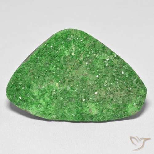 74.64ct طبيعي أخضر عقيق يوفاروفيت دروسى, فانسى, غير شفاف