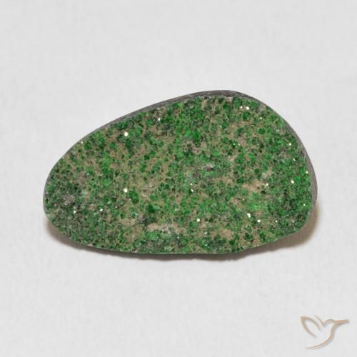11.62ct طبيعي أخضر أناناسى عقيق يوفاروفيت دروسى, فانسى, غير شفاف