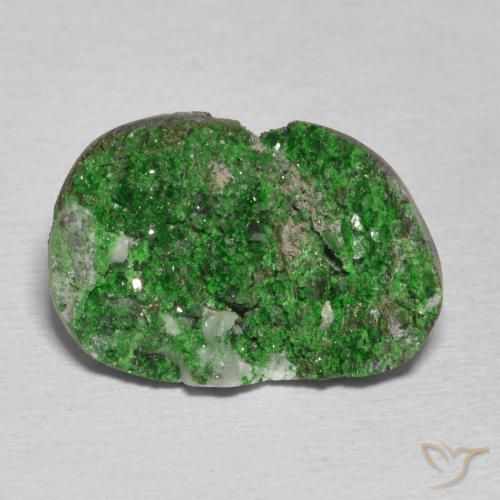 11.04ct طبيعي أخضر أناناسى عقيق يوفاروفيت دروسى, فانسى, غير شفاف