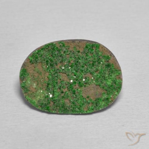 8.32ct طبيعي الأخضر الغامق عقيق يوفاروفيت دروسى, فانسى, غير شفاف
