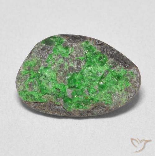 4.88ct طبيعي ليمون اخضر عقيق يوفاروفيت دروسى, فانسى, غير شفاف