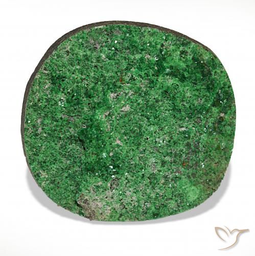 عقيق يوفاروفيت دروسى Deep Earthy Green طبيعي، فانسى، 72.09 قيراط، غير شفاف