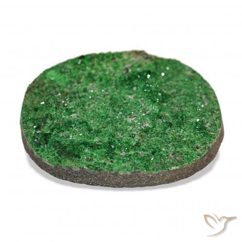 عقيق يوفاروفيت دروسى Deep Earthy Green طبيعي، فانسى، 72.09 قيراط، غير شفاف
