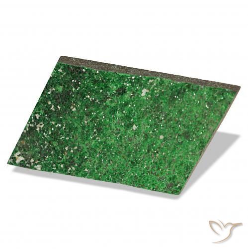 عقيق يوفاروفيت دروسى Deep Earthy Green طبيعي، فانسى، 48.90 قيراط، غير شفاف