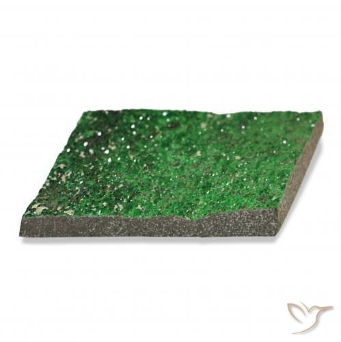 عقيق يوفاروفيت دروسى Deep Earthy Green طبيعي، فانسى، 48.90 قيراط، غير شفاف