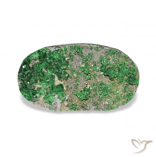 7.91ct Deep Earthy Green عقيق يوفاروفيت دروسى, بيضوي, غير شفاف