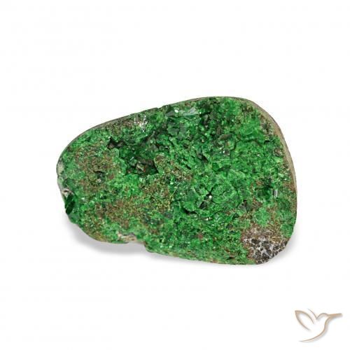 عقيق يوفاروفيت دروسى Deep Earthy Green طبيعي، فانسى، 4.97 قيراط، غير شفاف