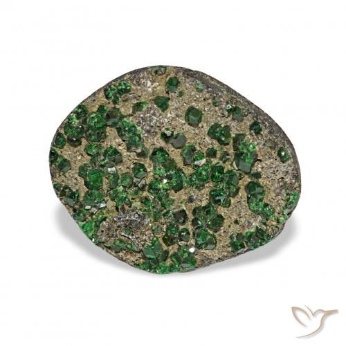 6.73ct أخضر عقيق يوفاروفيت دروسى, فانسى, غير شفاف
