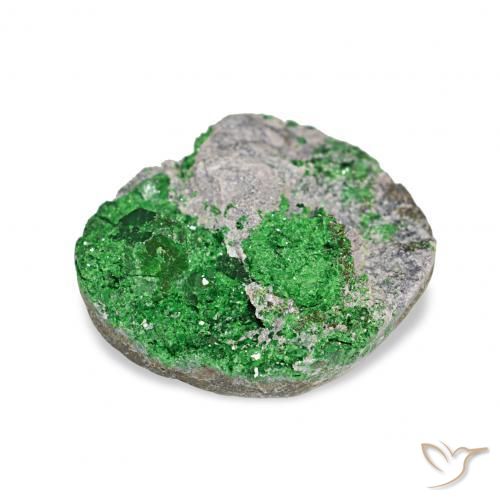 عقيق يوفاروفيت دروسى Deep Earthy Green طبيعي، فانسى، 10.13 قيراط، غير شفاف