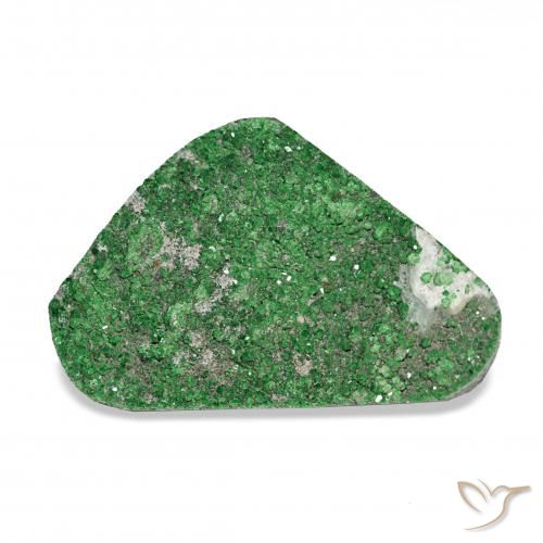 19.53ct Deep Earthy Green عقيق يوفاروفيت دروسى, فانسى, غير شفاف