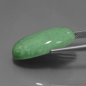 فاريسيت أخضر طبيعي، قصة بيضاوى، 21.06 قيراط، غير شفاف