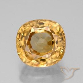 8.07ct طبيعي ذهبى متوسط زركون, وسادة, VVS-VS