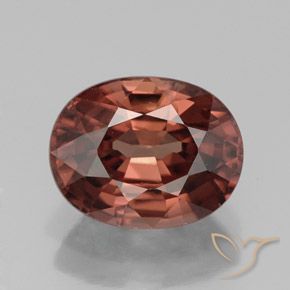 3.27ct طبيعي أحمر قرمزى غامق زركون, بيضوي, VVS-VS