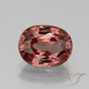 3.06ct طبيعي أحمر النبيذ زركون, بيضوي, VVS