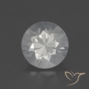 1.90ct طبيعي أبيض زركون, دائري, قليلا جدا