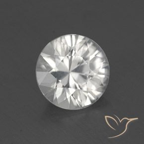 1.65ct طبيعي أبيض زركون, دائري, VVS-VS