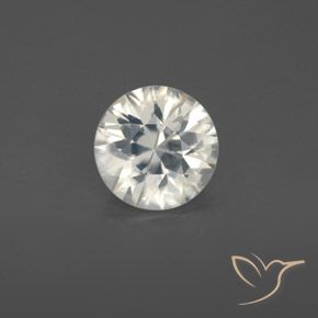 1.67ct طبيعي أبيض دافئ زركون, دائري, قليلا جدا