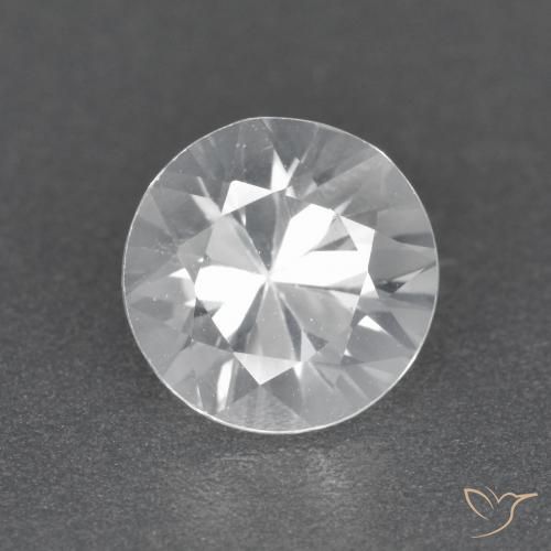 1.52ct طبيعي أبيض زركون, دائري, VVS