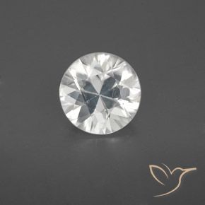 1.68ct طبيعي أبيض زركون, دائري, VS-SI