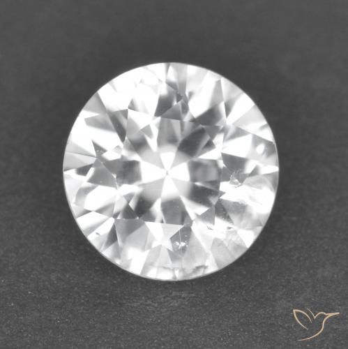 1.68ct طبيعي أبيض زركون, دائري, VS-SI