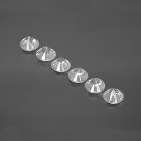 أحجار زركون أبيض طبيعية، قصة دائرى، VVS-VS، وزنها  قيراط