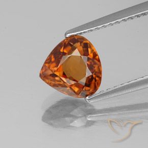 2.05ct طبيعي برتقالى محمر زركون, شكل الكمثرى, VVS