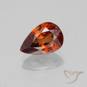 2.17ct طبيعي برتقالى غامق زركون, شكل الكمثرى, VVS