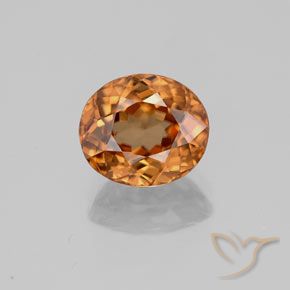 2.34ct طبيعي برتقالى متوسط زركون, بيضوي, VVS-VS