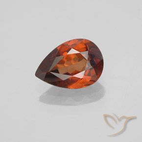 1.87ct طبيعي برتقالى غامق زركون, شكل الكمثرى, VVS-VS