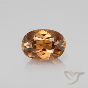 1.83ct طبيعي برتقالى متوسط زركون, بيضوي, VVS