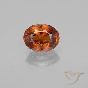 1.85ct طبيعي برتقالى غامق زركون, بيضوي, VVS