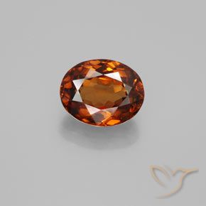 2.22ct طبيعي برتقالى غامق زركون, بيضوي, VVS