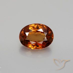 1.95ct طبيعي برتقالى غامق زركون, بيضوي, VVS