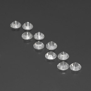 أحجار زركون أبيض طبيعية، قصة دائرى، VVS-VS، وزنها  قيراط