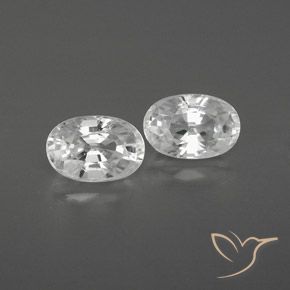 1.66ctw طبيعي أبيض زركون, بيضوي, VVS