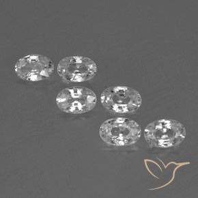 4.42ctw طبيعي أبيض شفاف زركون, بيضوي, VVS-VS