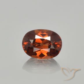 1.62ct طبيعي بنى خبز الزنجبيل زركون, بيضوي, VVS