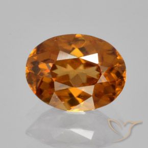 1.77ct طبيعي برتقالى داكن-متوسط زركون, بيضوي, VVS