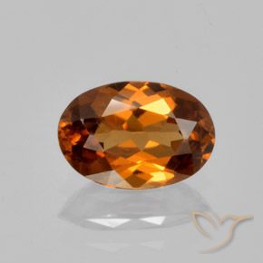 1.49ct طبيعي برتقالى غامق زركون, بيضوي, VVS