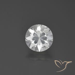 1.49ct طبيعي أبيض زركون, دائري, VVS-VS