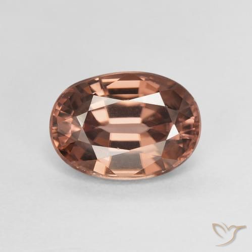 2.74ct طبيعي بنى القرفة فاتح زركون, بيضوي, VVS-VS